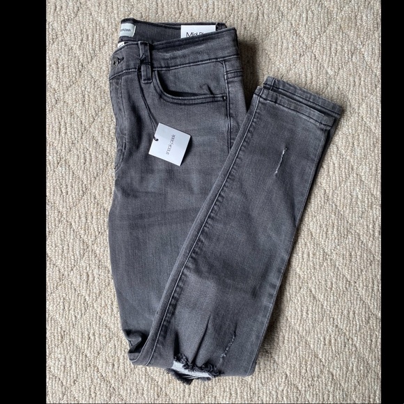 Sneak Peek Denim - NWT: sneak peek mid rise distressed gray skinny jeans